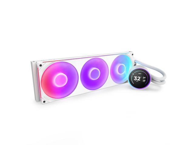 NZXT - Kraken Elite RGB 420mm Radiator (1x F420 RGB Core Single-Frame Fan) AIO Liquid Cooler with 2.72" IPS LCD - White - image 5