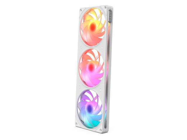 NZXT F360 RGB Reverse White 360mm PWM Single-Frame Reverse-Blade RGB Fan