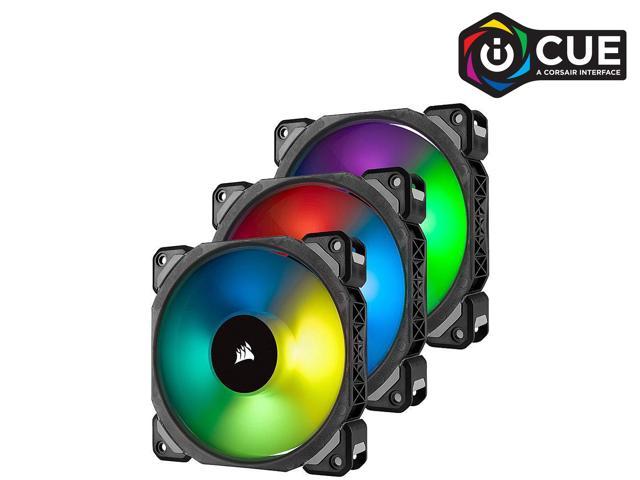 CORSAIR ML120 PRO RGB, 120mm Premium Magnetic Levitation RGB LED PWM Fan, CO-9050076-WW. 3-Pack with Lighting Node PRO.