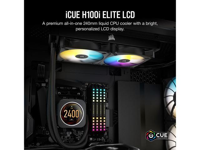 CORSAIR iCUE H100i ELITE LCD Display Liquid CPU Cooler