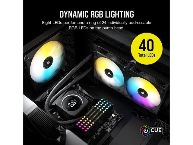 CORSAIR iCUE H100i ELITE LCD Display Liquid CPU Cooler