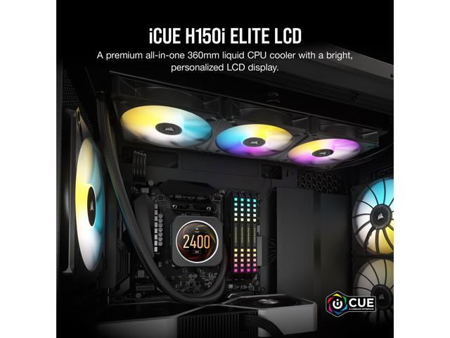 CORSAIR iCUE H150i ELITE LCD Display Liquid CPU Cooler
