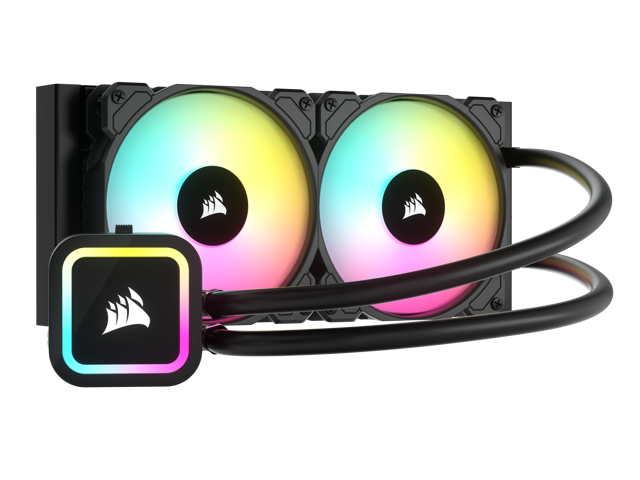 CORSAIR H100x RGB ELITE Liquid CPU Cooler - 32 Dynamic RGB LEDs - iCUE-Ready SP120 RGB ELITE Fans - Intel® LGA 1700, 1200, 115X, 2066, AMD® AM4.