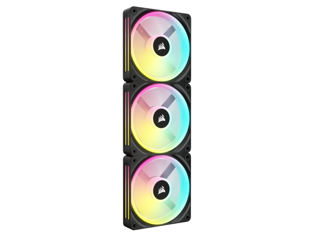 CORSAIR - iCUE LINK QX120 RGB 120mm PWM Computer Case Fan with iCUE LINK System Hub Kit (3-pack) - Black - image 2