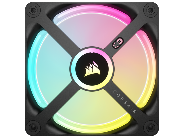 CORSAIR - iCUE LINK QX120 RGB 120mm PWM Computer Case Fan with iCUE LINK System Hub Kit (3-pack) - Black - image 4