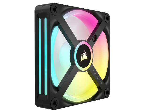 CORSAIR - iCUE LINK QX120 RGB 120mm PWM Computer Case Fan with iCUE LINK System Hub Kit (3-pack) - Black - image 8