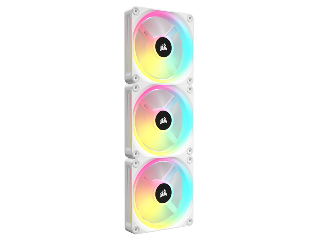 CORSAIR - iCUE LINK QX120 RGB 120mm PWM Computer Case Fan with iCUE LINK System Hub Kit (3-pack) - White - image 2