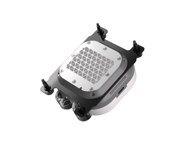 CORSAIR XC7 RGB ELITE LCD WHITE CPU Water Block - 480x480 IPS LCD Screen - 31 RGB LEDs - USB-C - Temperature sensor - Fits Intel LGA 1700, AMD AM5...