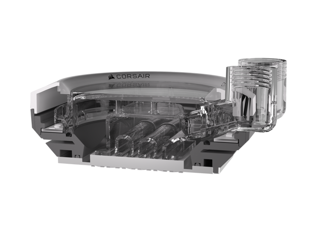 CORSAIR iCUE LINK XC7 RGB ELITE WHITE CPU Water Block - Transparent Flow Chamber - 24 RGB LEDs - Temperature sensor - TM70 Thermal Paste - Fits...