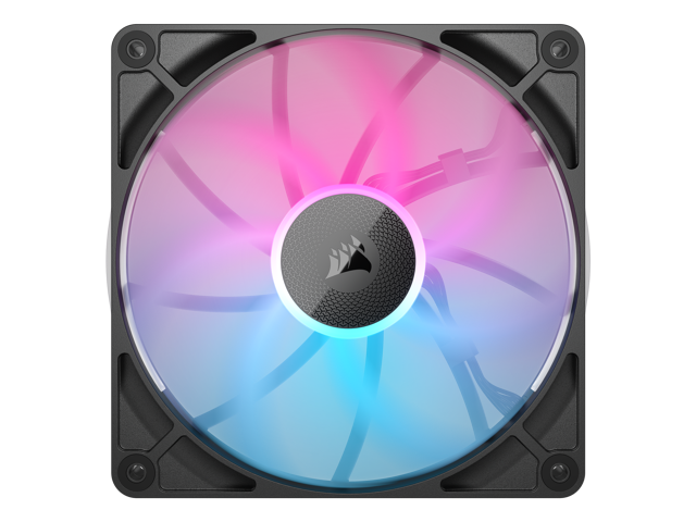 CORSAIR iCUE Link RX140 RGB 140mm PWM Fans with iCUE Link System Hub - Magnetic Dome Bearing - Dual Pack - Black