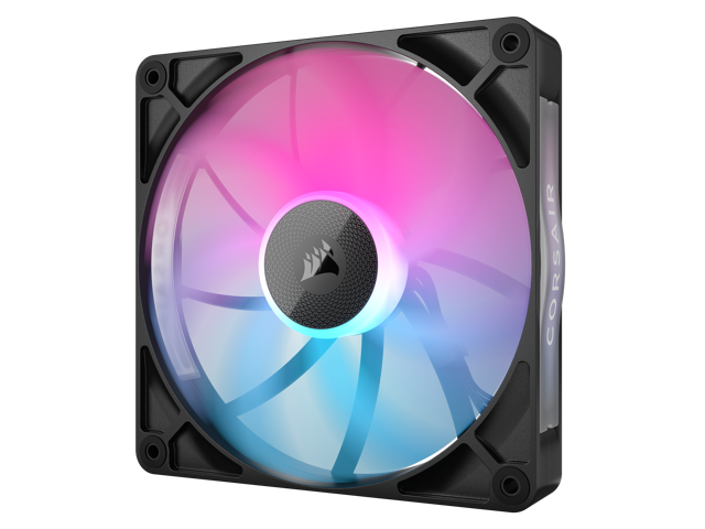 CORSAIR iCUE Link RX140 RGB 140mm PWM Fans with iCUE Link System Hub - Magnetic Dome Bearing - Dual Pack - Black