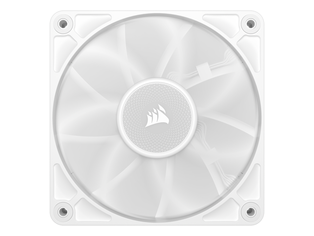 CORSAIR - iCUE LINK RX120 RGB 120mm PWM Computer Case Fan Starter Kit (3-pack) - White - image 8