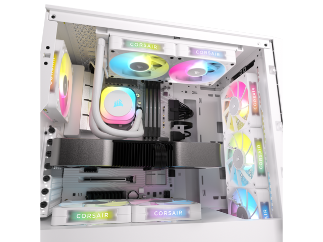 CORSAIR - iCUE LINK RX120 RGB 120mm PWM Computer Case Fan Starter Kit (3-pack) - White - image 12