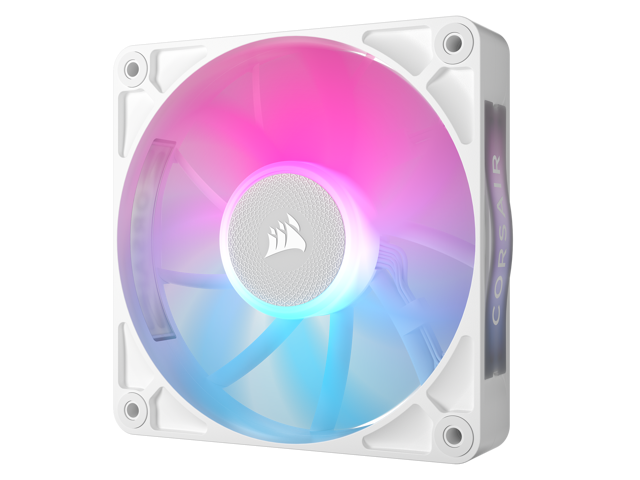 CORSAIR - iCUE LINK RX120 RGB 120mm PWM Computer Case Fan Starter Kit (3-pack) - White - image 4