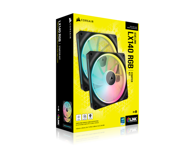 CORSAIR LX RGB Series, iCUE LINK LX140 RGB, 140mm Fan, Dual Pack
