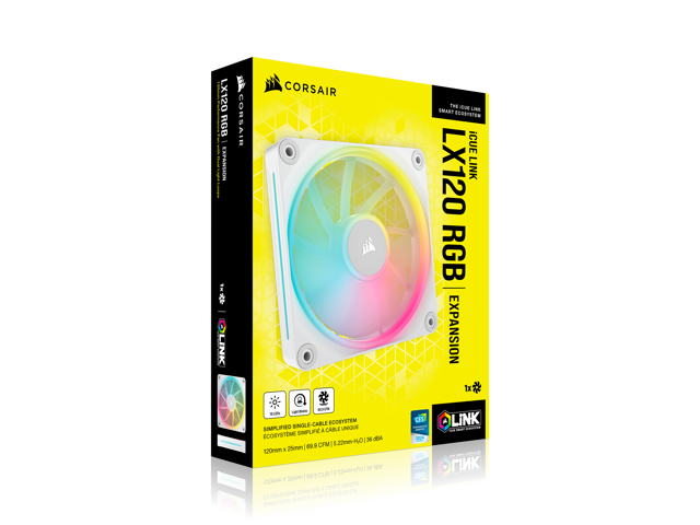 CORSAIR - iCUE LINK LX120 RGB 120mm PWM Fan Expansion - White - image 5