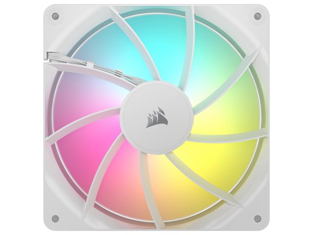 Open Box - CORSAIR RS140 ARGB PWM 140mm Fans Dual Pack - White - Simplified Control - Daisy-Chain 4-Pin PWM and +5V ARGB Connections - Concentrated...