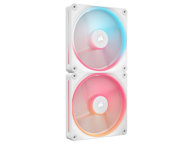 CORSAIR iCUE LINK LX140-R RGB 140mm PWM Reverse Fans Starter Kit - White - Reverse Fan Blade - Dual Light Loops - Easy iCUE LINK Connectivity -...