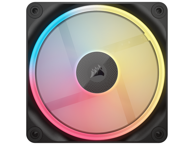 CORSAIR - iCUE LINK LX120-R RGB 120mm PWM Reverse Blade Computer Case Fan Starter Kit (3-pack) - Black - image 6