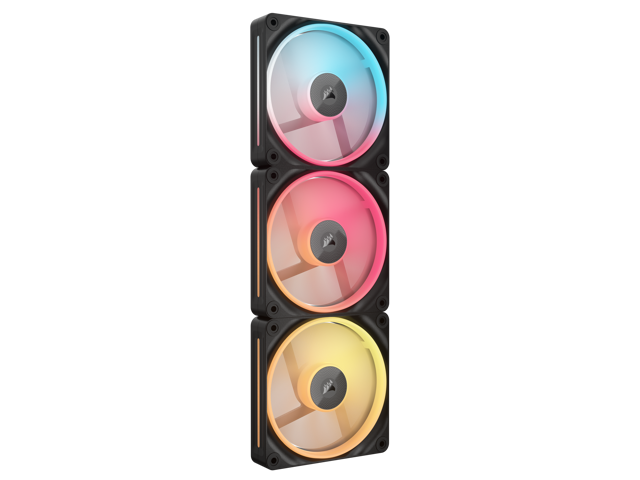 CORSAIR - iCUE LINK LX120-R RGB 120mm PWM Reverse Blade Computer Case Fan Starter Kit (3-pack) - Black - image 2