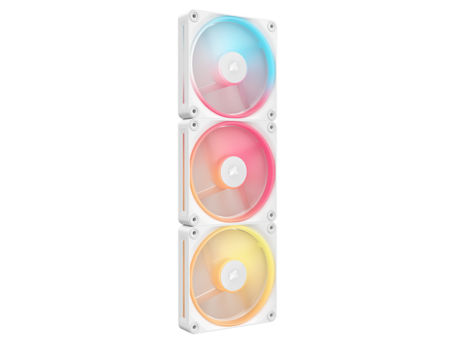 CORSAIR iCUE LINK LX120-R RGB 120mm PWM Reverse Fans Starter Kit - White - Reverse Fan Blade - Dual Light Loops - Easy iCUE LINK Connectivity -...
