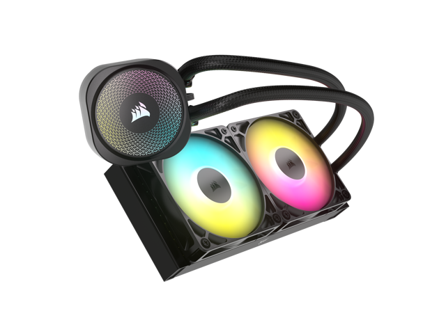 CORSAIR - NAUTILUS 240 ARGB Liquid CPU Cooler with RS120 ARGB Fans - Black - image 4