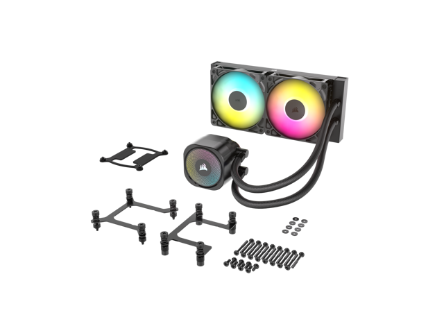 CORSAIR - NAUTILUS 240 ARGB Liquid CPU Cooler with RS120 ARGB Fans - Black - image 7