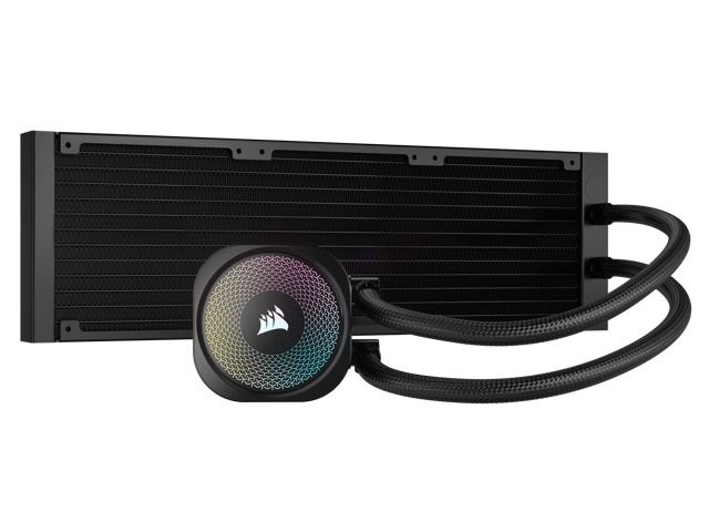CORSAIR - NAUTILUS 360 ARGB Liquid CPU Cooler with RS120 ARGB Fans - Black - image 3