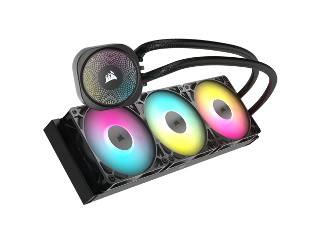 CORSAIR - NAUTILUS 360 ARGB Liquid CPU Cooler with RS120 ARGB Fans - Black - image 4