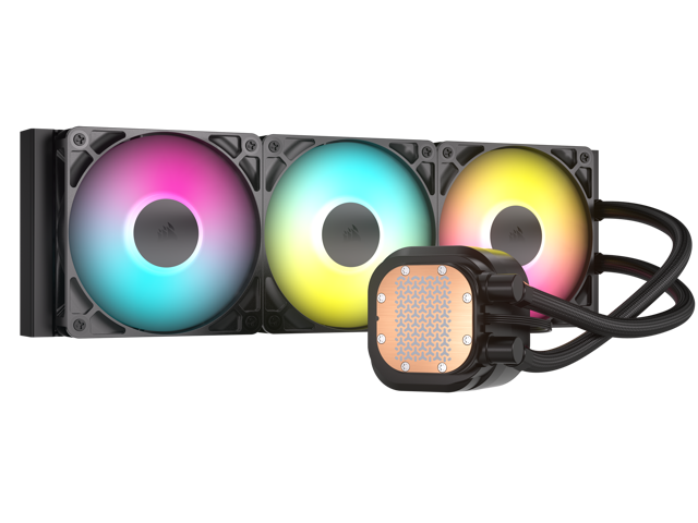 CORSAIR - NAUTILUS 360 ARGB Liquid CPU Cooler with RS120 ARGB Fans - Black - image 5