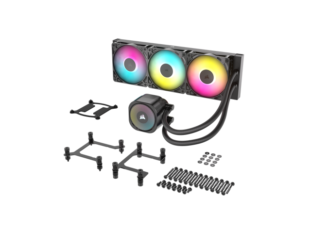 CORSAIR - NAUTILUS 360 ARGB Liquid CPU Cooler with RS120 ARGB Fans - Black - image 7