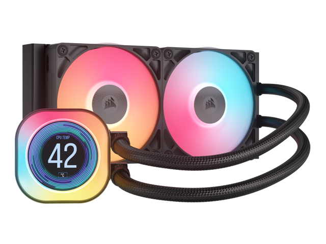 CORSAIR - iCUE LINK TITAN 240 RX LCD Liquid CPU Cooler - Black - image 5