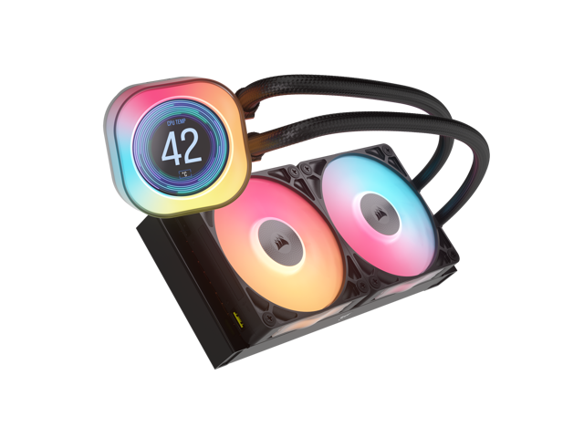 CORSAIR - iCUE LINK TITAN 240 RX LCD Liquid CPU Cooler - Black - image 3