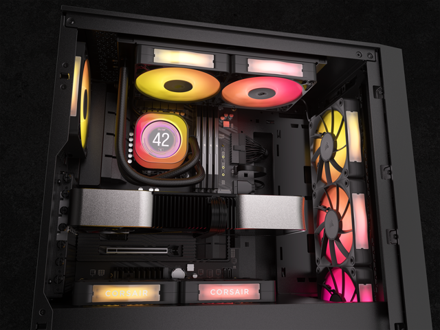 CORSAIR - iCUE LINK TITAN 240 RX LCD Liquid CPU Cooler - Black - image 12