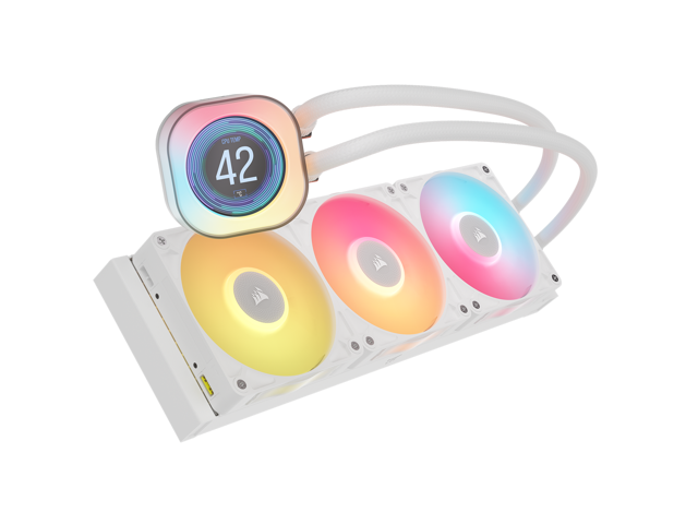CORSAIR - iCUE LINK TITAN 360 RX LCD Liquid CPU Cooler - White - image 4