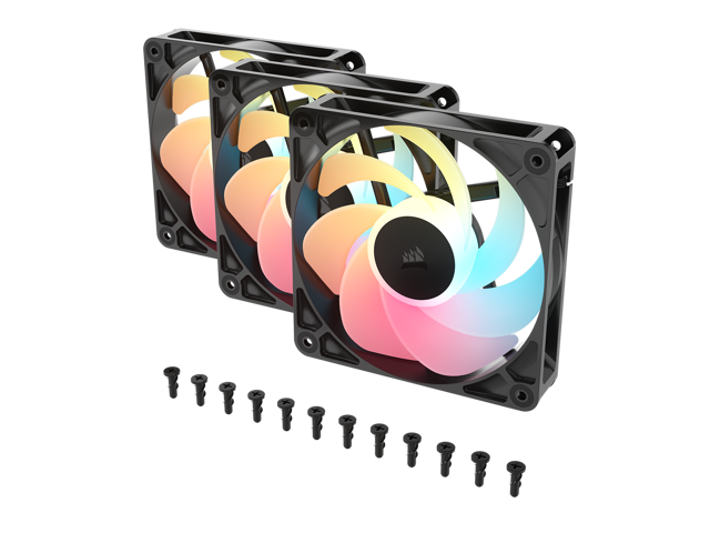 CORSAIR - RS120-R ARGB 120mm PWM Fans (3-pack) - Black - image 4