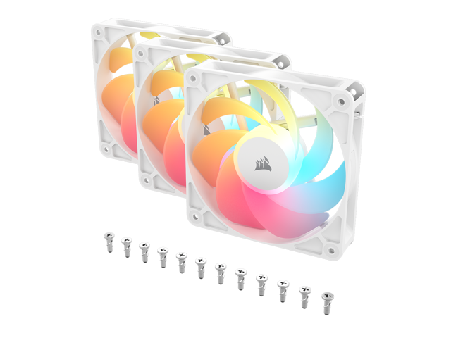 CORSAIR - RS120-R ARGB 120mm PWM Fans (3-pack) - White - image 4