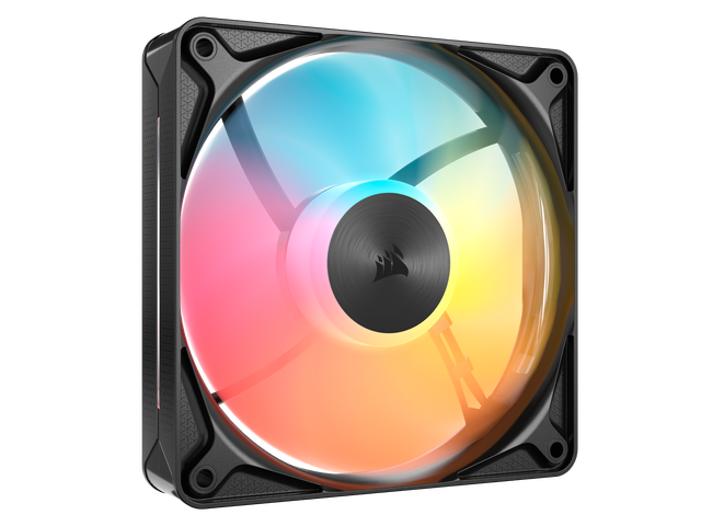 CORSAIR RS120 II ARGB 120mm PWM Fan - Daisy-Chain Connectivity - Magnetic Dome Bearing - AirGuide Technology - 8x RGB LEDs - Zero RPM Mode