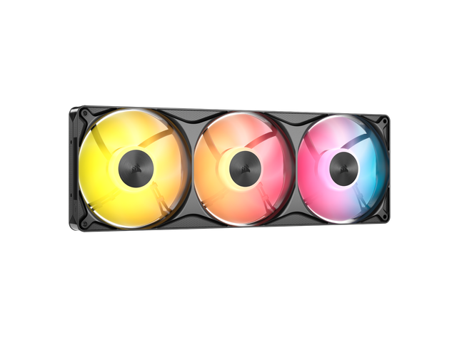 CORSAIR RS360 II ARGB Unified Frame PWM Fans - Daisy-Chain Connectivity - Magnetic Dome Bearing - AirGuide Technology - 8x RGB LEDs per Fan - Zero...