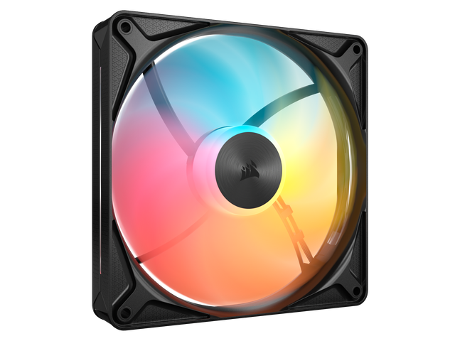 CORSAIR RS140 II ARGB 140mm PWM Fan - Daisy-Chain Connectivity - Magnetic Dome Bearing - AirGuide Technology - 8x RGB LEDs - Zero RPM Mode