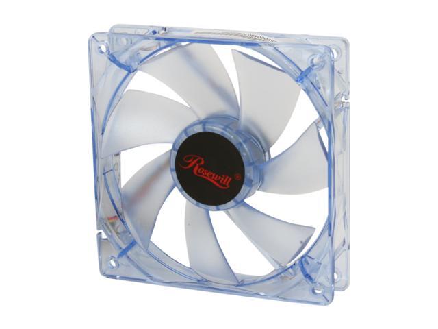 120mm Computer Case Cooling Fan LP4 Adapter Blue LED  Silent Rosewill