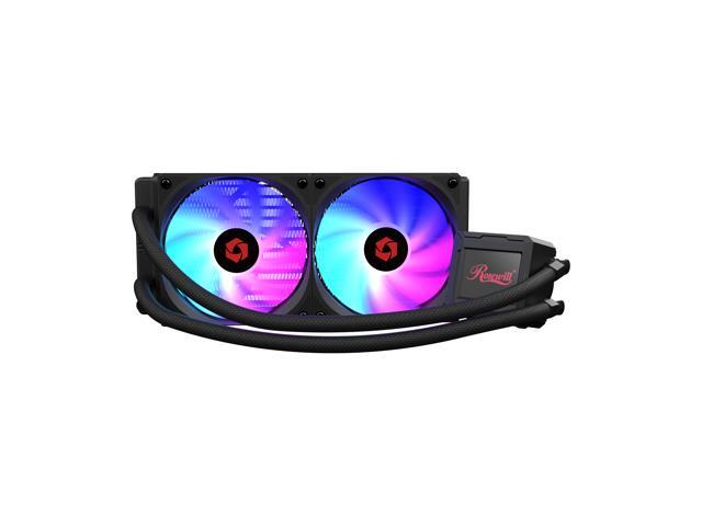 Rosewill FROSTMAX 240mm LCD ARGB AIO CPU Cooler - Real-Time 2.4-inche IPS LCD Display, 240mm Radiator, 2 x ARGB PWM Fans, Upgraded Cooper Base...