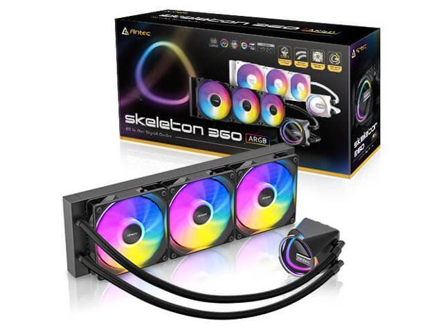 Antec Skeleton 360 ARGB Liquid CPU Cooler, 360mm Radiator, 3 x 120mm PWM ARGB Fans, Hydraulic Bearing, Copper Base, Intel LGA 115X/1200/1700/20XX,.
