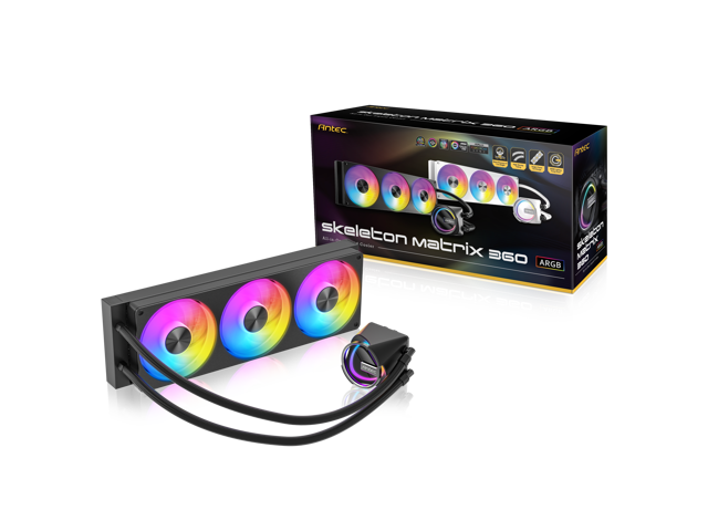 Antec Skeleton Matrix 360 ARGB Liquid CPU Cooler, 360mm Radiator, Single-Frame Fan, Hydraulic Bearing, Copper Base, Intel LGA...