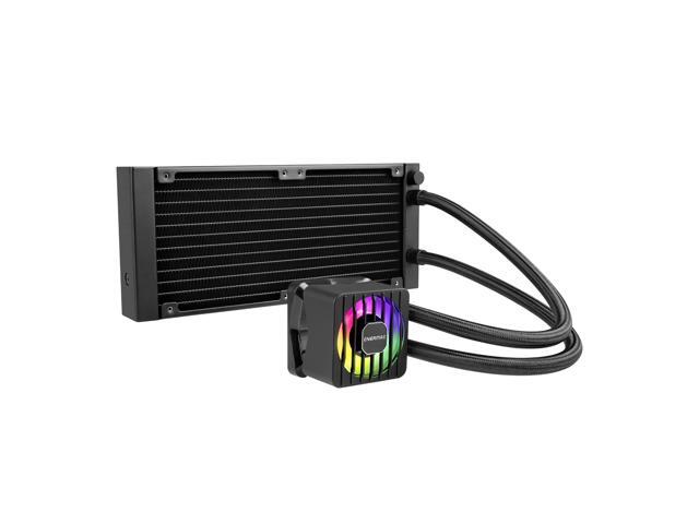 ENERMAX LIQMAXFLO 240 ARGB AIO CPU Liquid Cooler - 60mm VRM Fan up to 3000 RPM, PWM-Controlled Pump, 38mm Thick Radiator, Dual Pressure-Optimized...