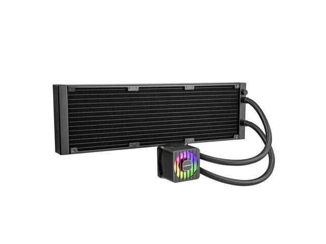 ENERMAX LIQMAXFLO 420 ARGB AIO CPU Liquid Cooler - 60mm VRM Fan up to 3000 RPM, PWM-Controlled Pump, 38mm Thick Radiator, Triple Pressure-Optimized...