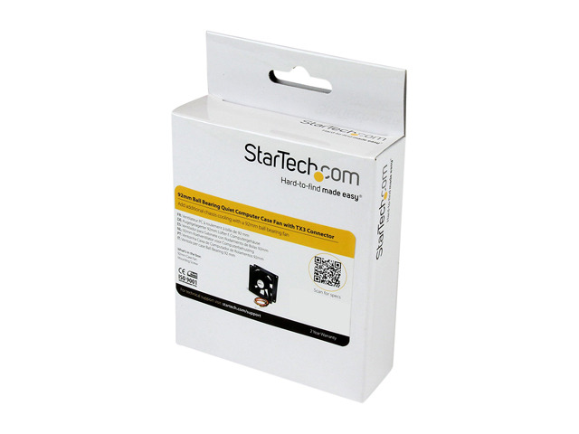 StarTech. com 9.25cm Ball Bearing Quiet Computer Case Fan with TX3 Connector FAN9X25TX3L (Black) — photo 2