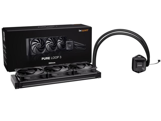 bequiet! PURE LOOP 3 360mm Black CPU liquid cooler for heavily overclocked systems, 3x Pure Wings 3 PWM high-speed fans, Daisy chained PWM fans,...