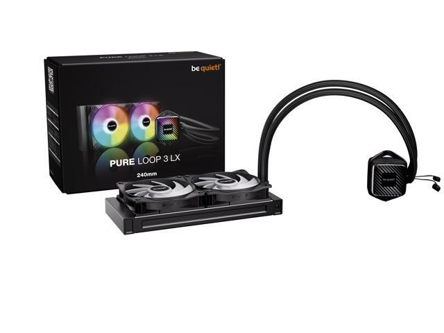 bequiet! PURE LOOP 3 LX 240mm Black CPU liquid cooler for heavily overclocked systems, 2x Light Wings LX PWM high-speed fans, Daisy chained PWM...