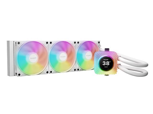 be quiet! Light Loop IO LCD 360mm White - High-Performance ARGB AIO Liquid CPU Cooler with IPS Display